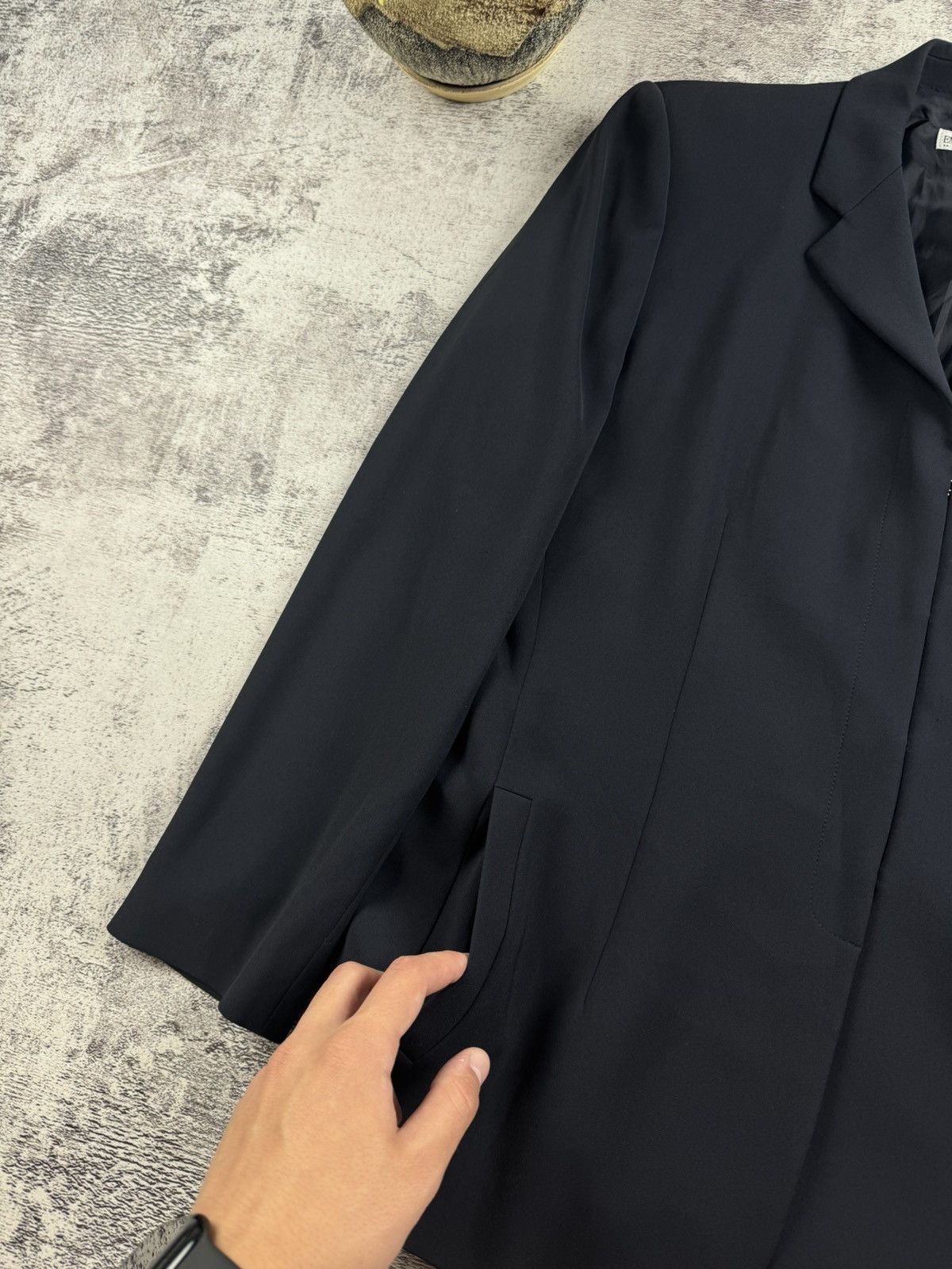 Emporio Armani Emporio Armani Women’s Blue 46 Dize Classic Vintage Luxury Blazer Coat Jacket Size L / US 10 / IT 46 - 6 Thumbnail