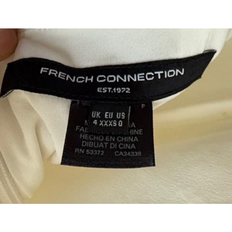 French Connection French Connection White Ruffle Strap Mini Dress Size 0 EUC Size XS / US 0-2 / IT 36-38 - 2 Thumbnail