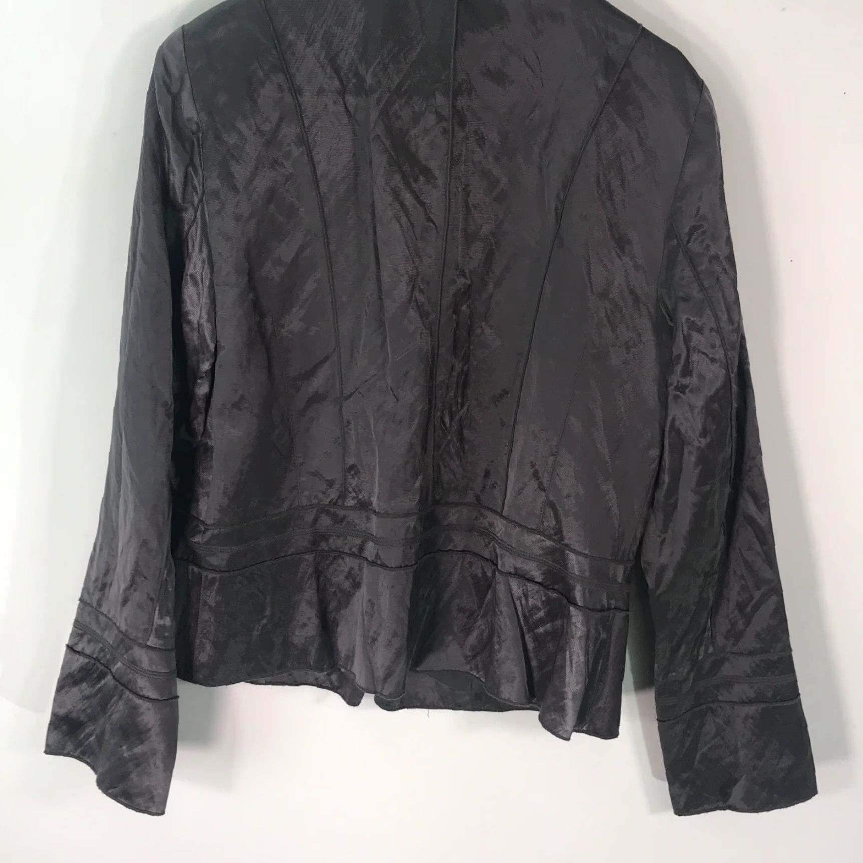 Vintage Tribal Womens Jacket Black Regular Button Front Long Sleeves Casual Size 10 Size L / US 10 / IT 46 - 2 Thumbnail