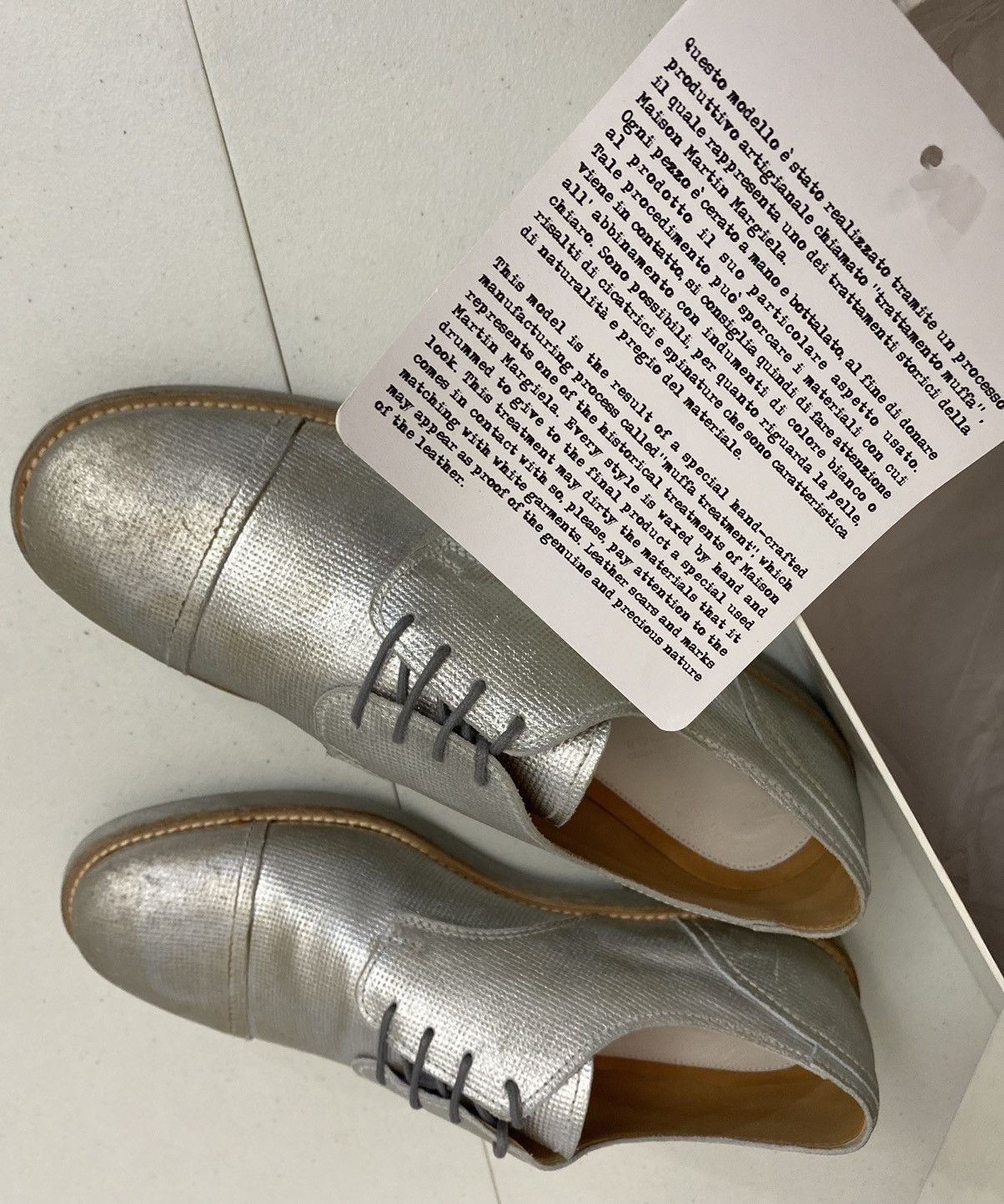 Maison Margiela Maison Margiela 22 🇮🇹 Silver treated TinMan Captoe 7 US New Size US 7 / EU 40 - 5 Thumbnail