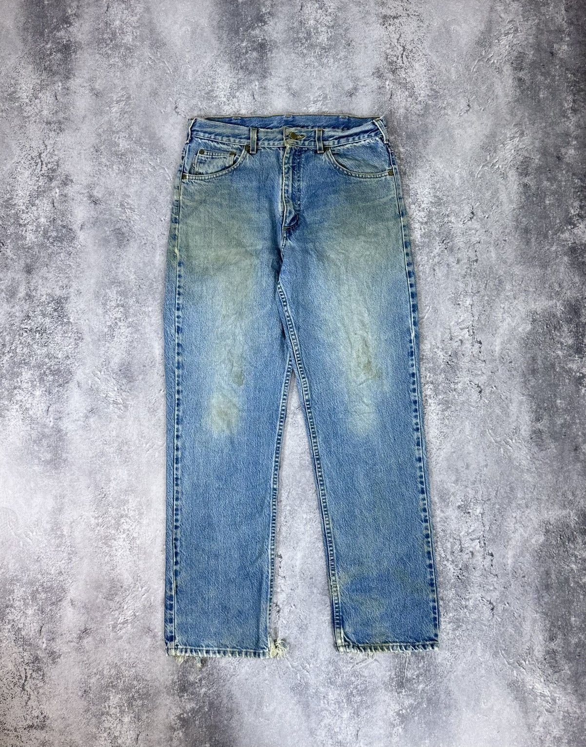 Carhartt Vintage Carhartt Light Blue Distressed Opium USA Work Jeans Size US 34 / EU 50 - 2 Thumbnail