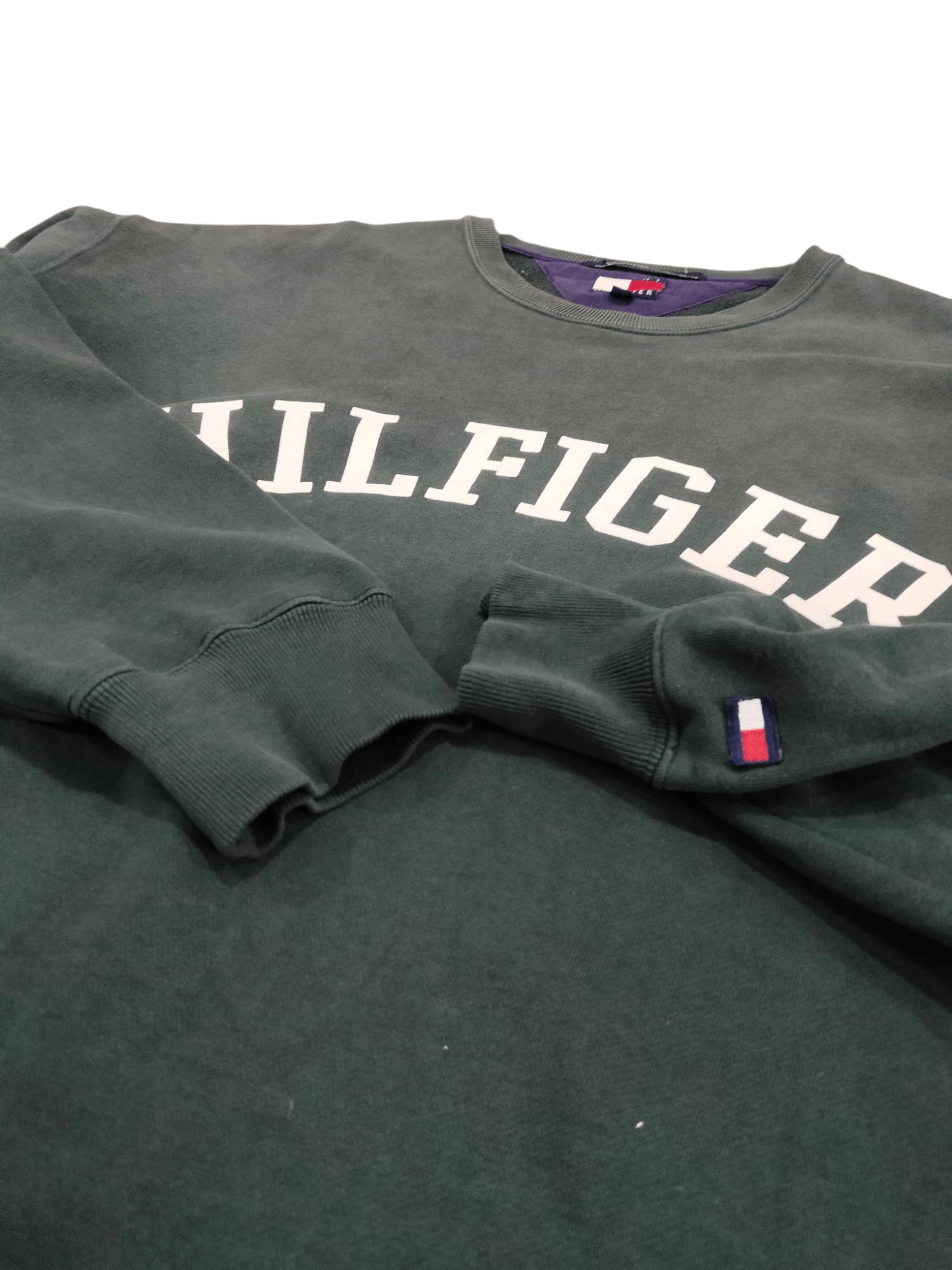 Tommy Hilfiger × Vintage Vintage Tommy Hilfiger Big Logo Sweatshirt Size US L / EU 52-54 / 3 - 2 Thumbnail