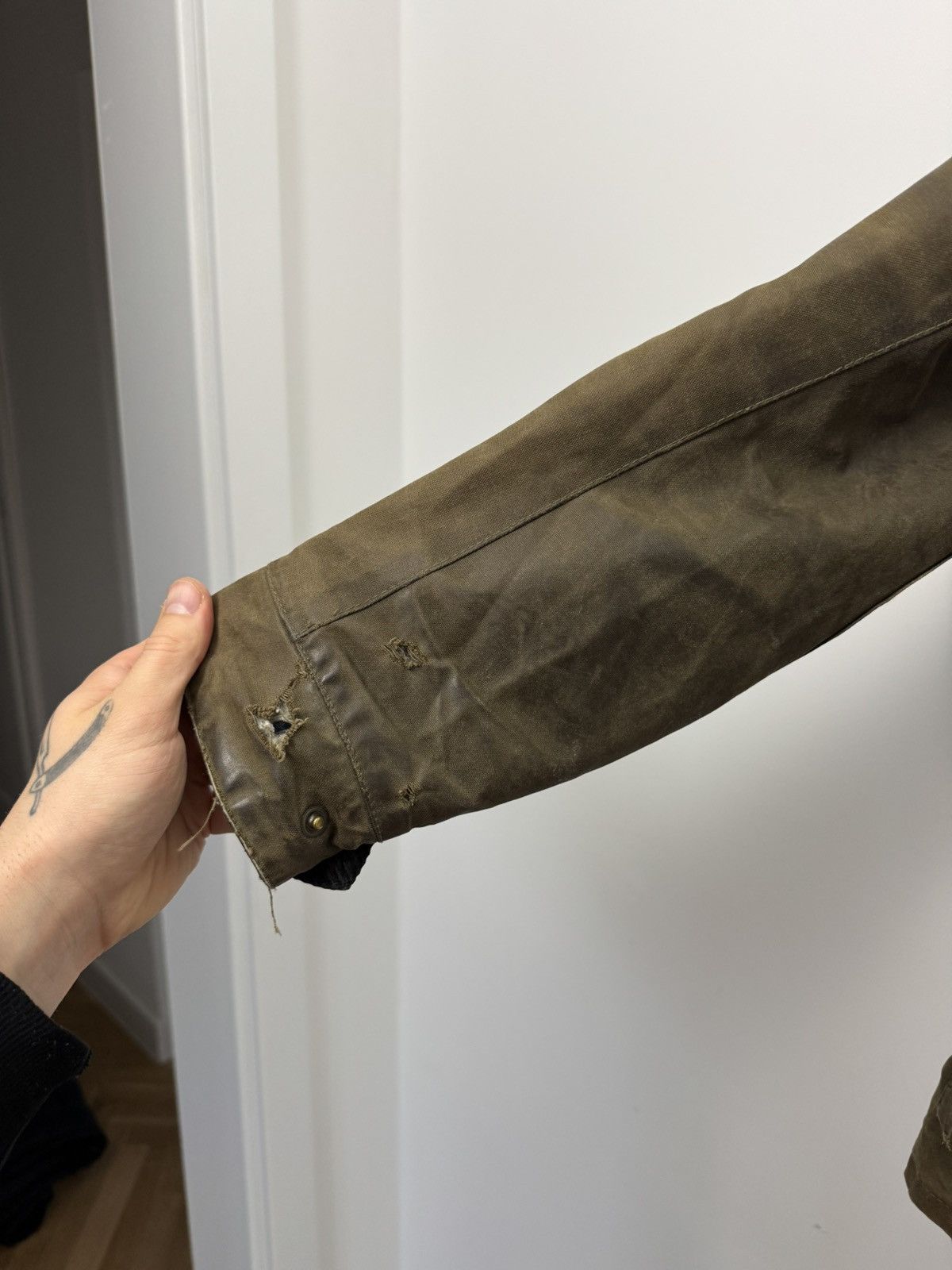 Belstaff Belstaff waxed jacket vintage casual distressed olive rare Size US M / EU 48-50 / 2 - 10 Thumbnail