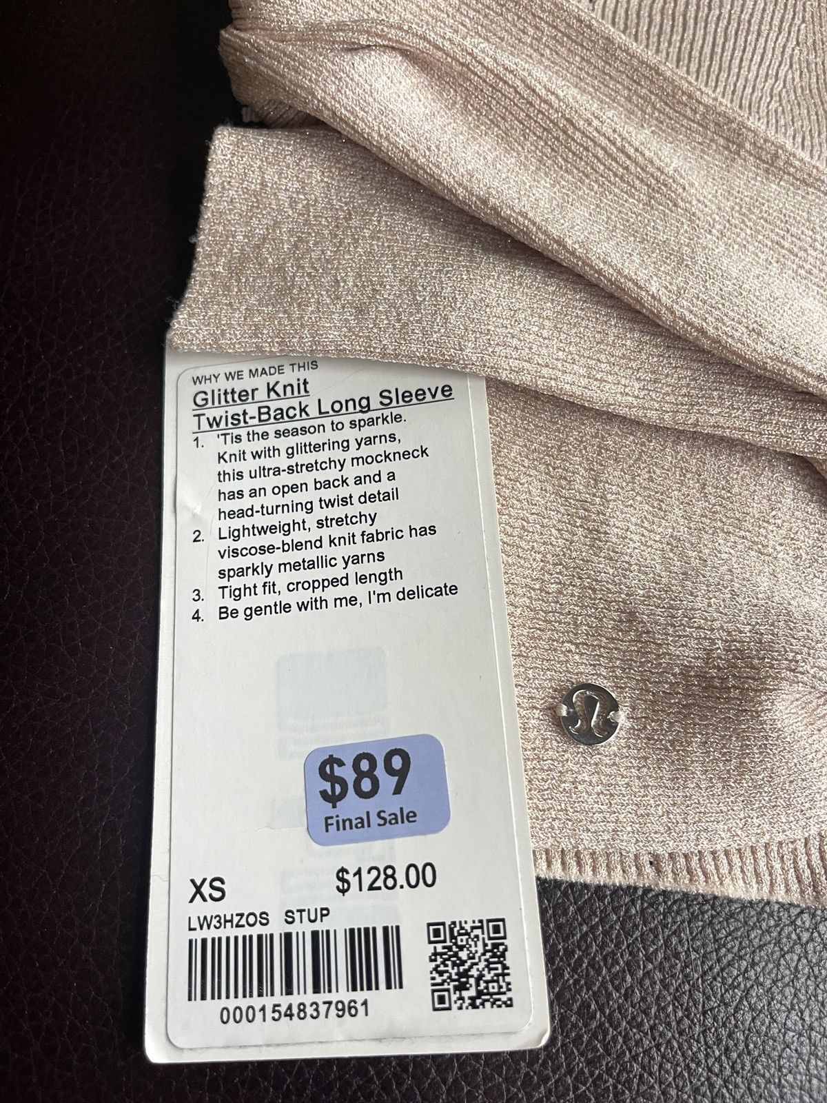 Lululemon Lululemon Glitter Knit Twist-Back Long-Sleeve Shirt Studio Size XS / US 0-2 / IT 36-38 - 8 Thumbnail