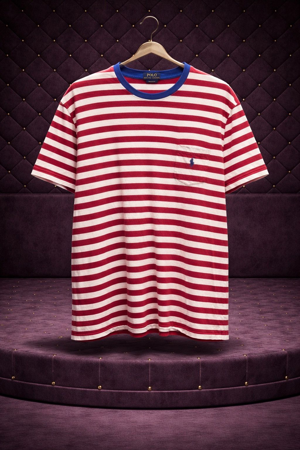 Other RED WHITE STRIPE S/S POLO SHIRT Size US L / EU 52-54 / 3 - 1 Thumbnail