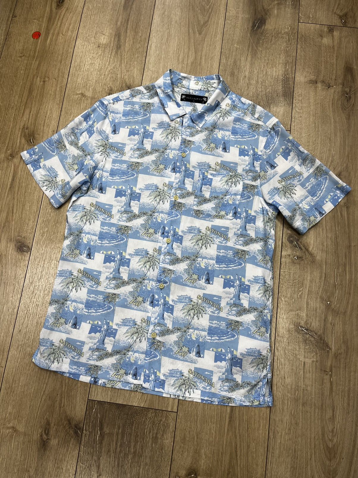 Other 🔴 Allsaints Sayonara Viscose Short Sleeve Hawaiian Shirt Size US M / EU 48-50 / 2 - 2 Thumbnail