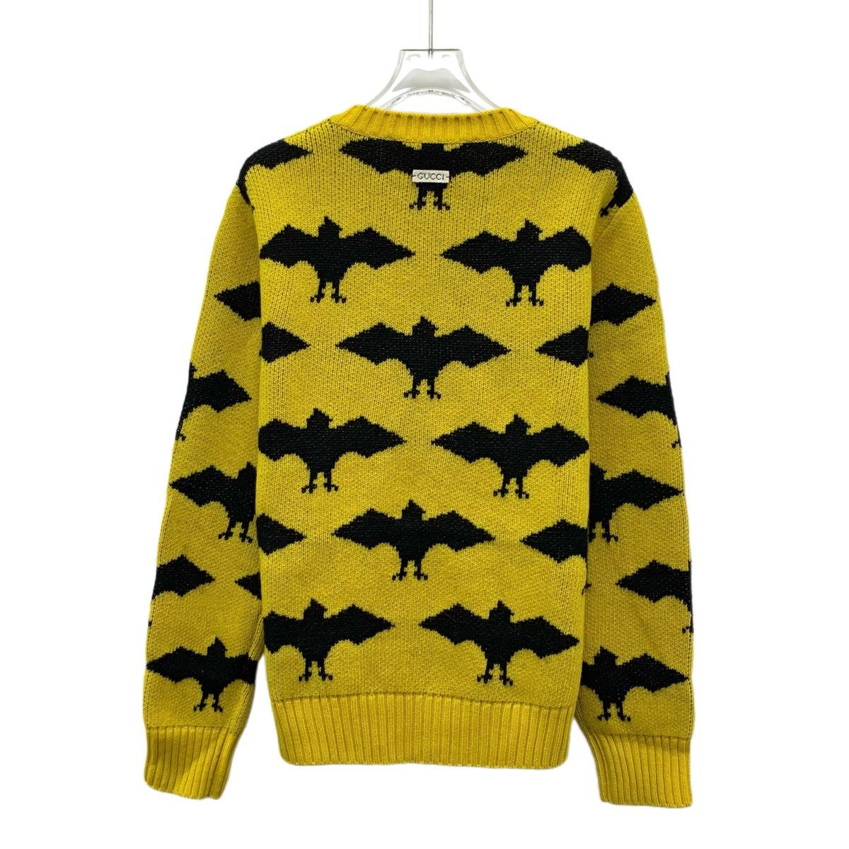Gucci Gucci Yellow Bat Intarsia Long Sleeve Knit Sweater K26WX Size S / US 4 / IT 40 - 2 Thumbnail