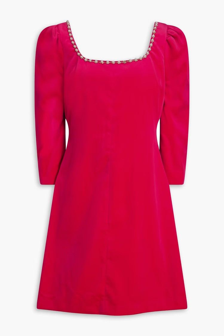 Other CARA CARA Belinda crystal-embellished cotton Velvet dress Size M / US 6-8 / IT 42-44 - 4 Thumbnail