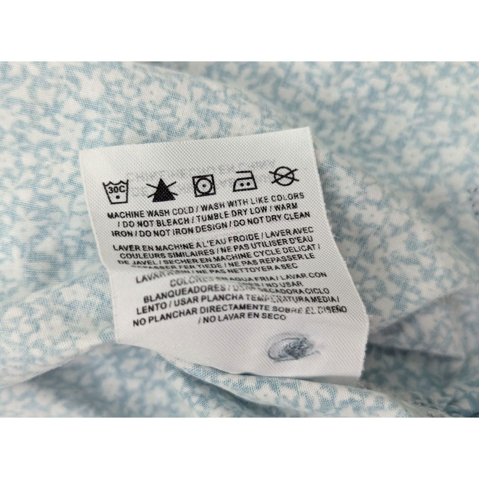 Sperry Sperry Button-Up Shirt - Women's Cotton Short Sleeve Hawaiian Style Blue Abstract Pattern, XS, Regular Fit, Blue Size XS / US 0-2 / IT 36-38 - 5 Thumbnail