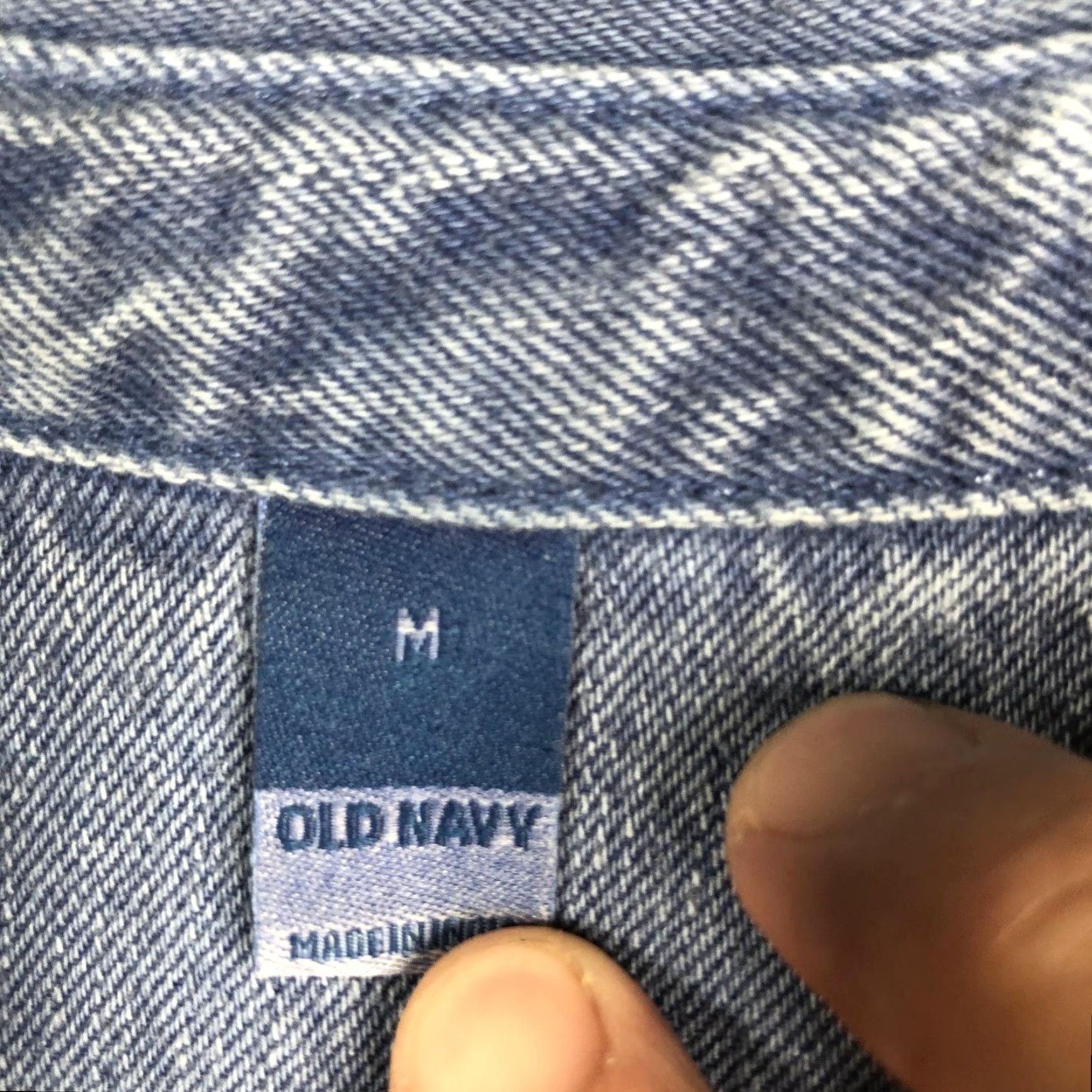 Old Navy Old Navy Jumpsuit Womens Medium Blue Denim Short Sleeve Romper Coverall Utility Size 32" / US 10 / IT 46 - 5 Thumbnail