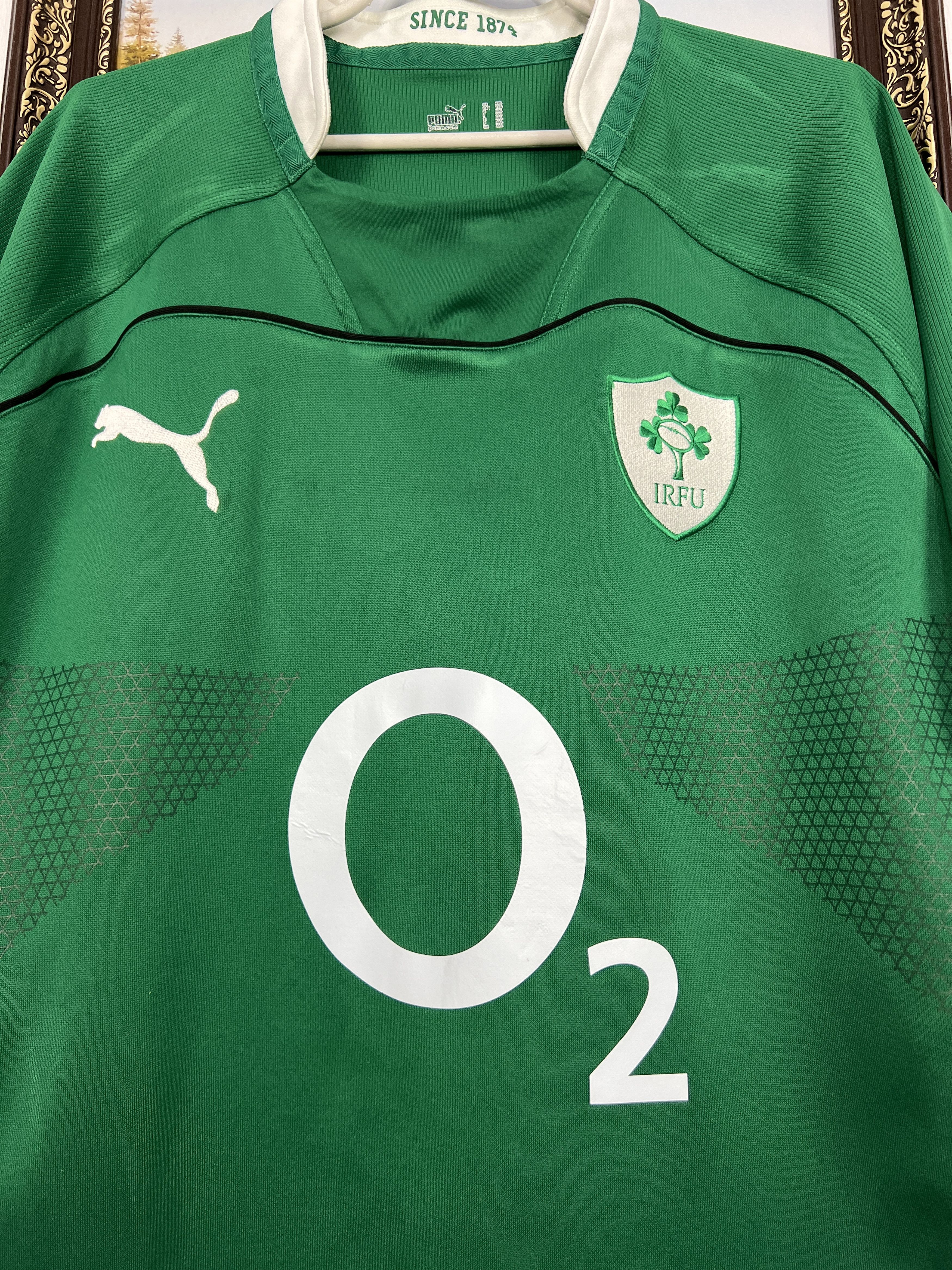Puma Vintage Ireland Puma o2 Rugby Union Jersey Mens Shirt Size US XXL / EU 58 / 5 - 3 Thumbnail