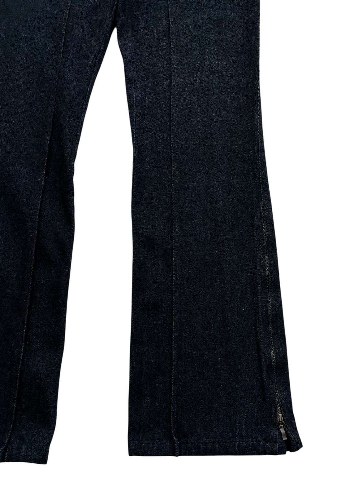 Japanese Brand Se.duce Japan Wide Leg Flared Denim Zipper Dark Blue Pants Size US 28 / EU 44 - 8 Thumbnail