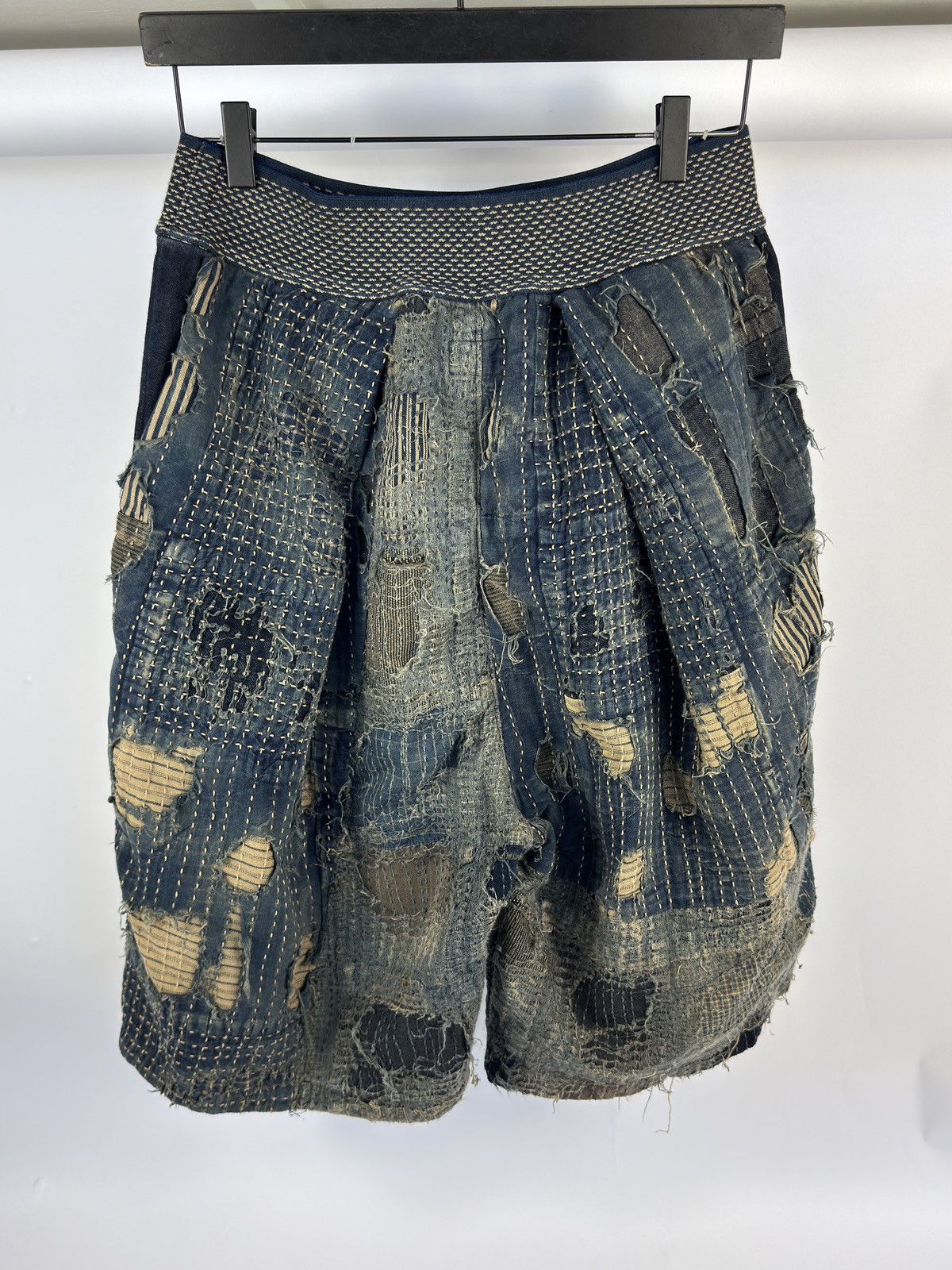 Kapital BORO CRASH SIRLOIN OLD MAN AND THE SEA DENIM SHORTS SIZE: 4 Size US 36 / EU 52 - 2 Thumbnail
