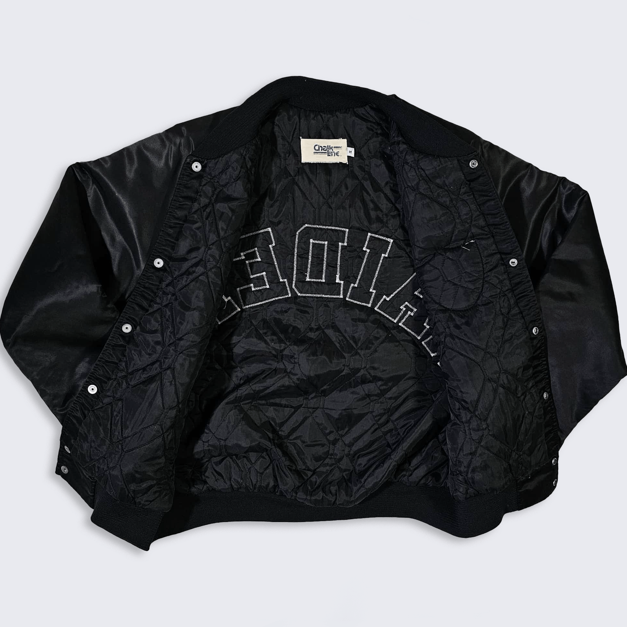 NFL Los Angeles Raiders Vintage 80s Chalk Line Bomber Jacket Size US M / EU 48-50 / 2 - 3 Thumbnail