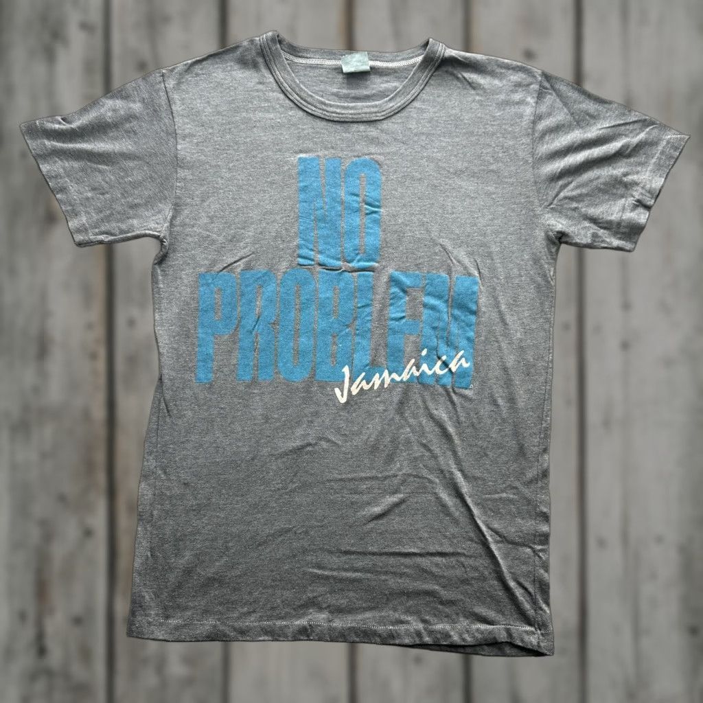 Vintage VINTAGE Jamaica Shirt Mens Medium Gray No Problem Graphic Tee 90s Travel Souvenir Tropical Cat Countries Size US M / EU 48-50 / 2 - 1 Thumbnail