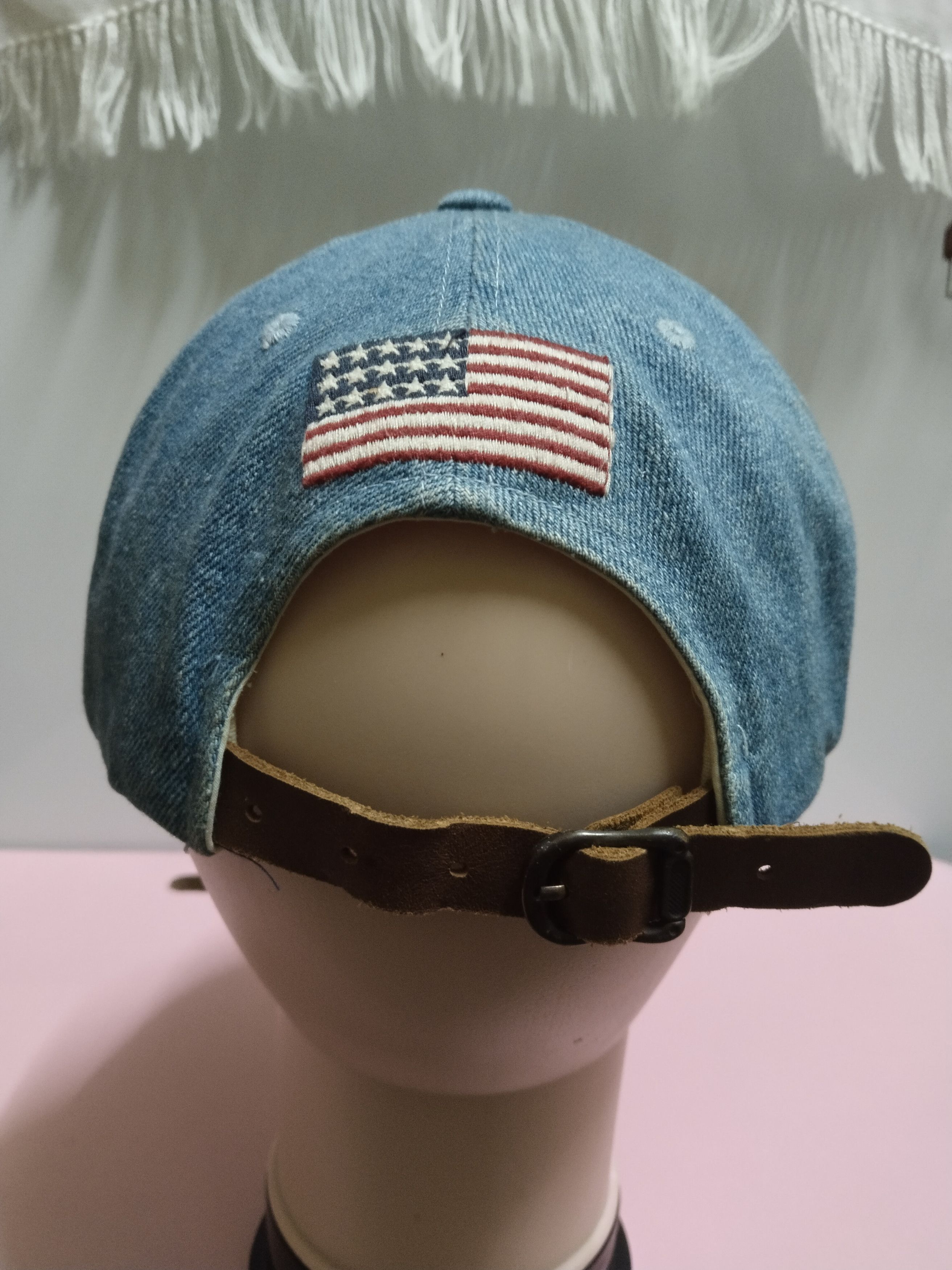 Other USA SPELLOUT DENIM CAP ADJUSTABLE LEATHER Size ONE SIZE - 4 Thumbnail