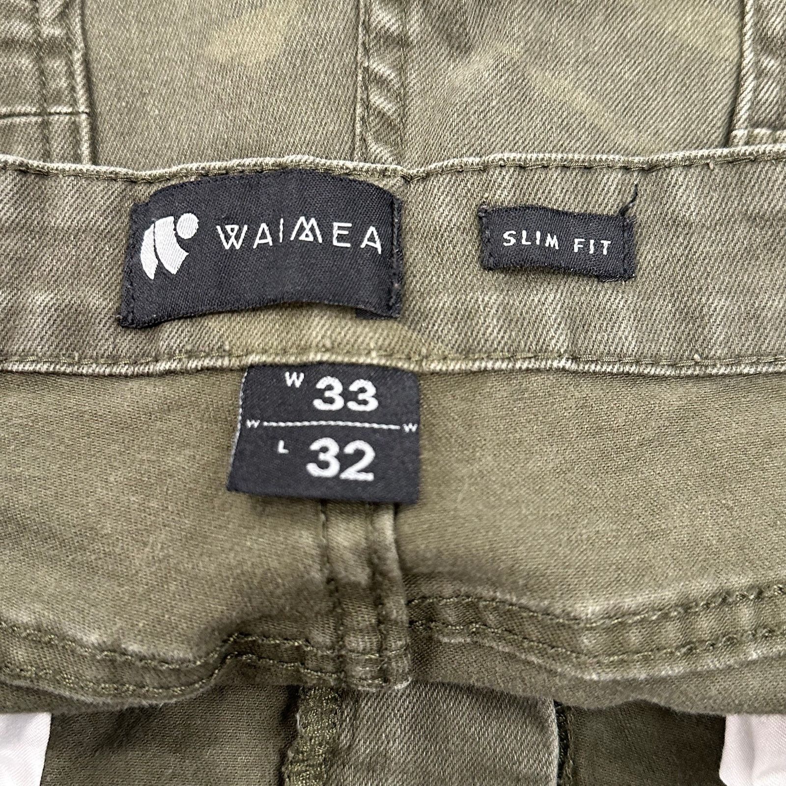 Waimea Waimea Slim Fit Olive Camo Biker Denim Jeans Pants 33x32 Size US 33 - 8 Thumbnail