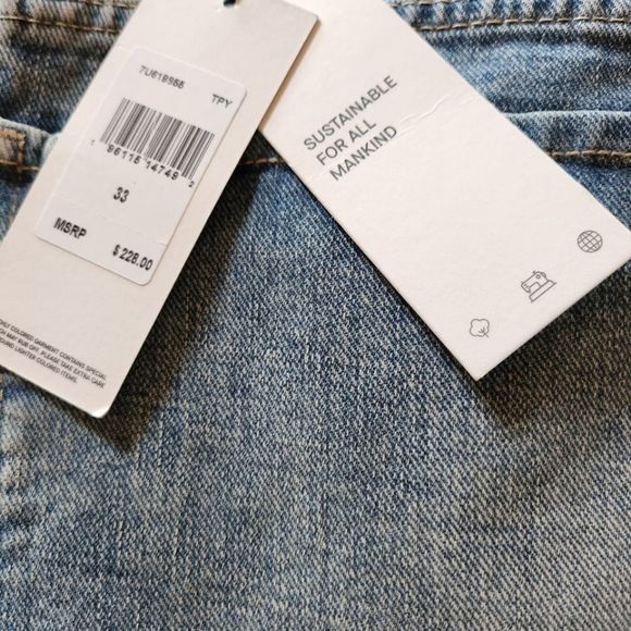 7 For All Mankind 7 For All Mankind Raw Edges Easy Day Bootcut Sz. 33 Jeans Size 33" - 7 Thumbnail