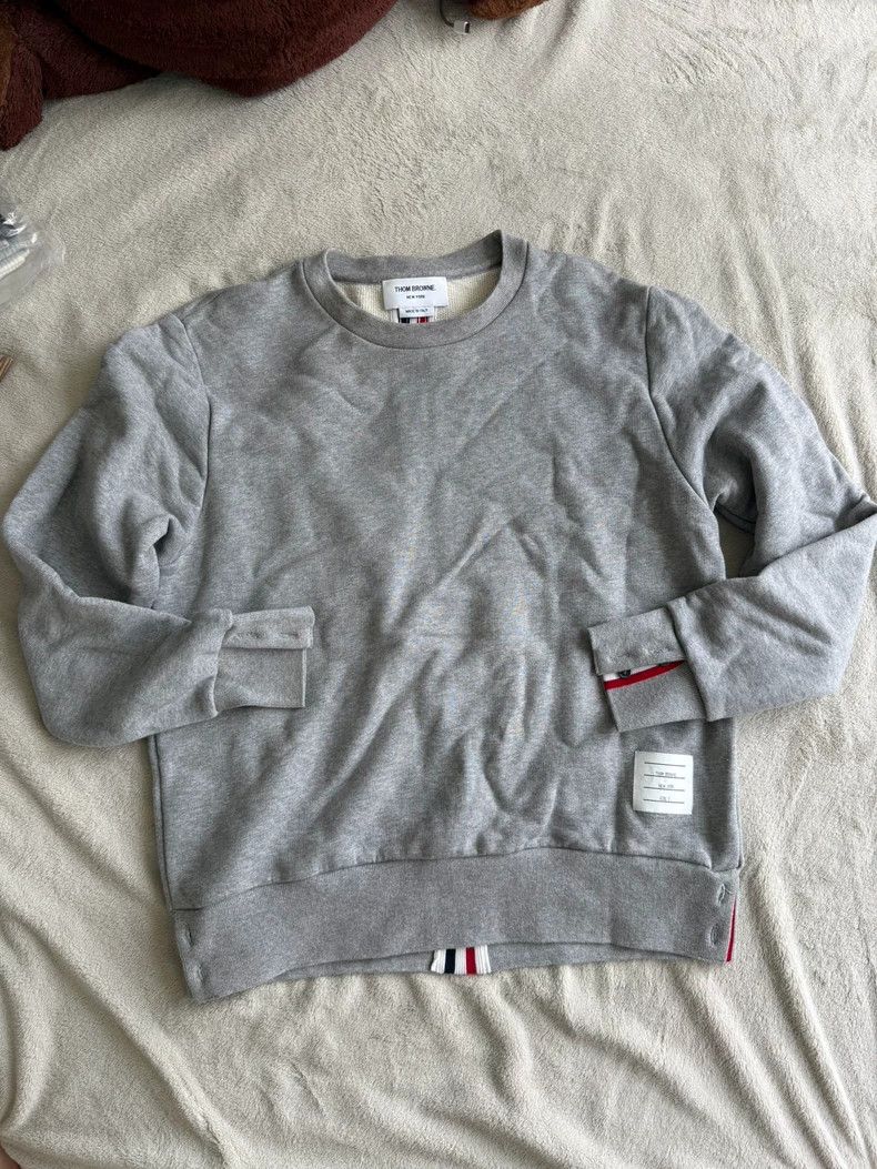 Thom Browne Thom Browne size1 Dark blue hoodie with three stripes on th Size US S / EU 44-46 / 1 - 1 Thumbnail
