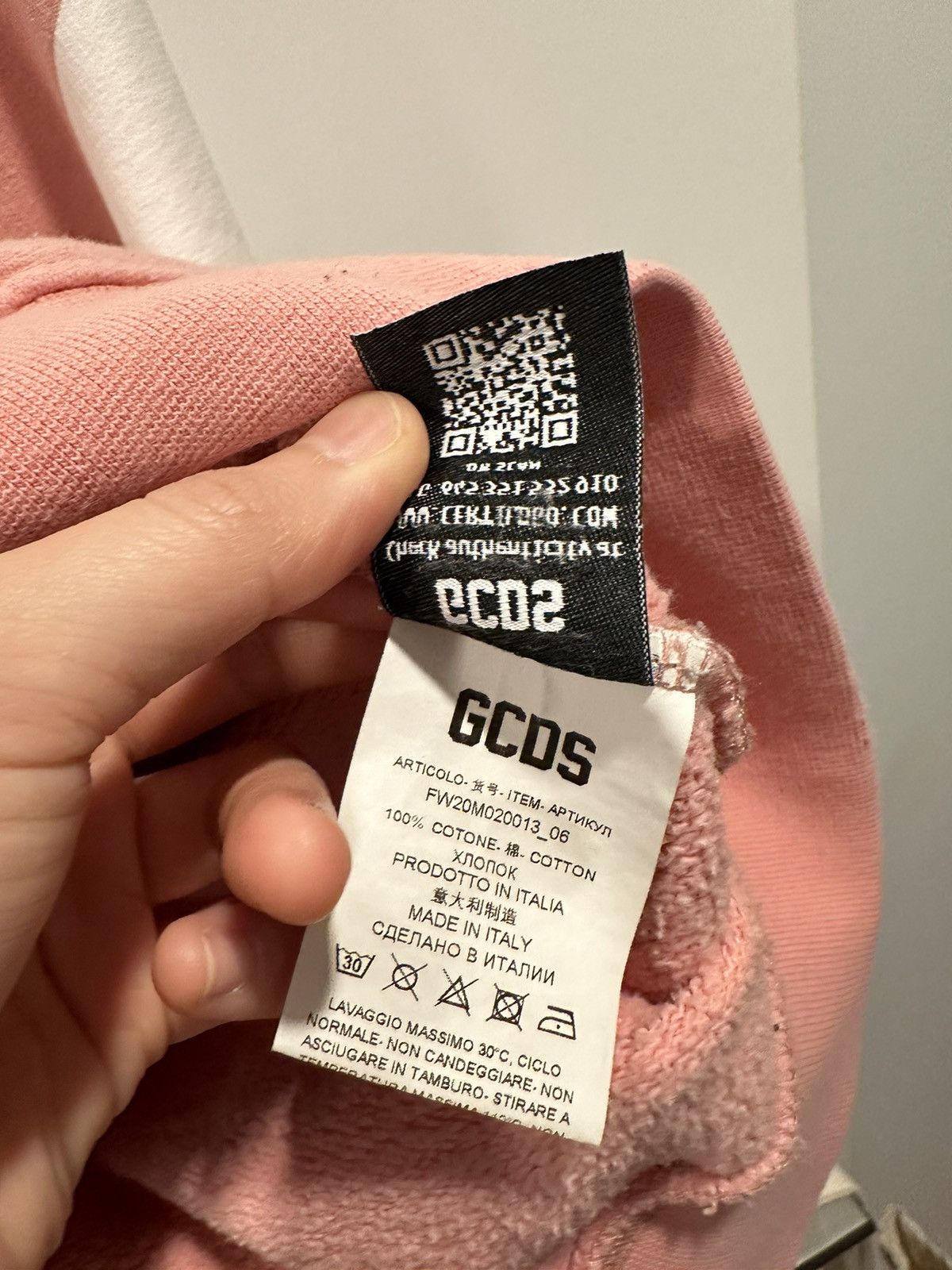 GCDS GCDS Classic Pink Logo Sweatshirt Size S Size US S / EU 44-46 / 1 - 3 Thumbnail