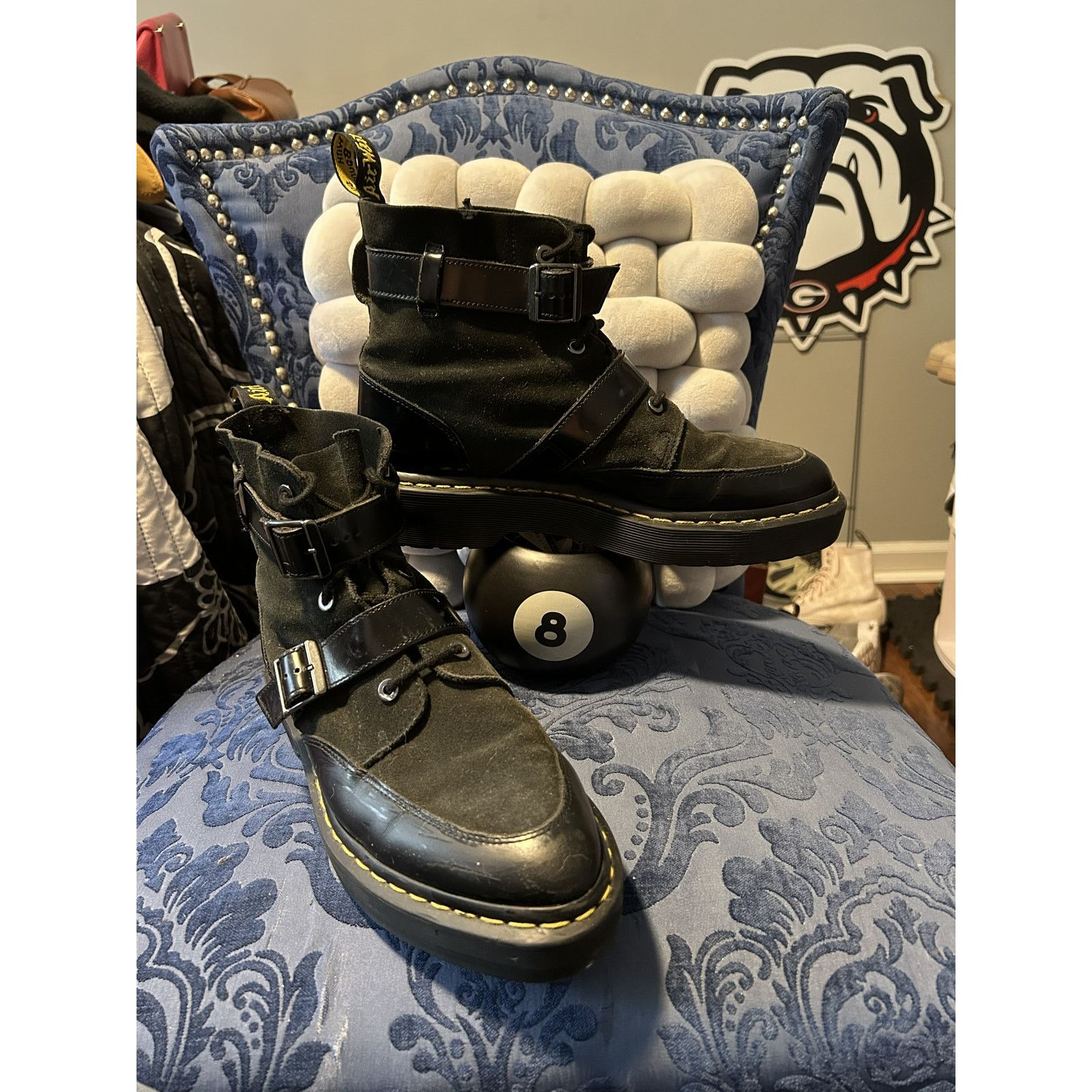 Dr. Martens Rare! Dr. Martens Masha Hi Suede Creeper Boots size 10/EU 42 Size US 10 / IT 40 - 1 Thumbnail