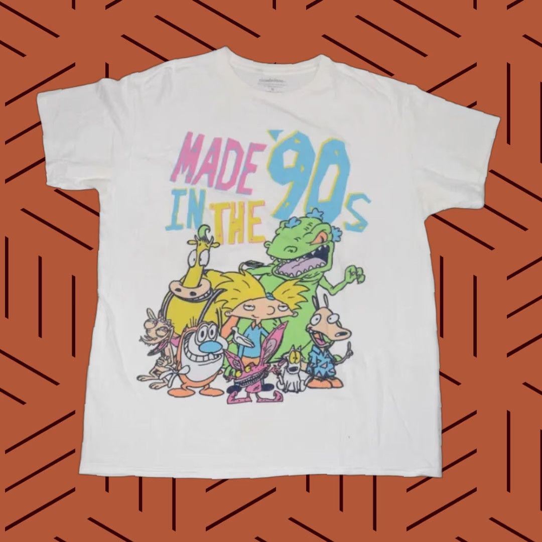 Vintage MADE IN THE 90'S ROCKO'S RUGRATS REN & STIMPY NICKELODEON T-SHIRT YELLOW MEDIUM Size US M / EU 48-50 / 2 - 1 Thumbnail