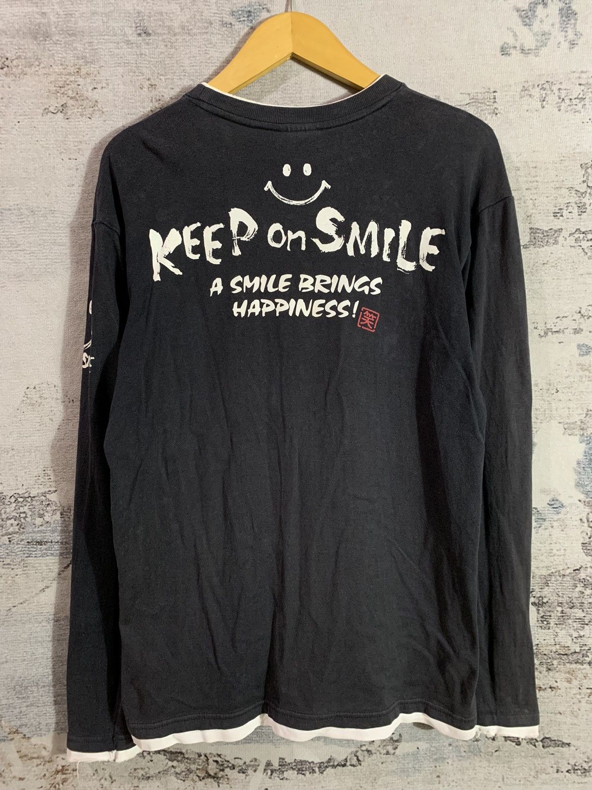 20471120 × Hysteric Glamour × Japanese Brand Double Layer Smily Face Long Sleeve Size US L / EU 52-54 / 3 - 2 Thumbnail