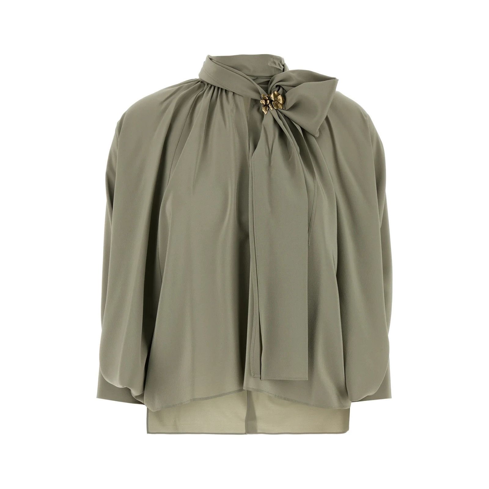 MAX MARA Leonida Sage Green Silk Blouse New And Authentic (W