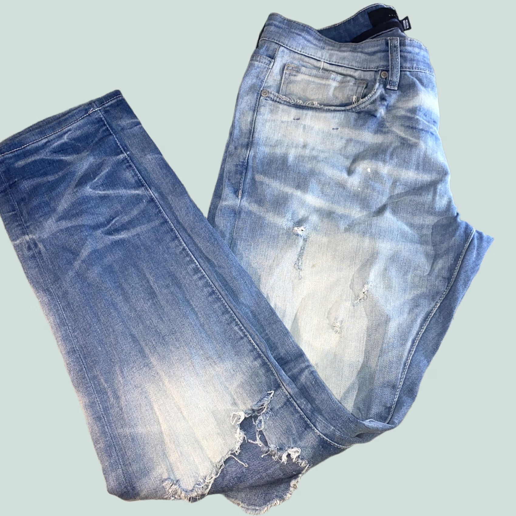 Jordan Craig Jordan Craig Jeans 32x32 White Stone Washed Straight Zipper Men Regular Inseam 32 Size US 32 / EU 48 - 1 Thumbnail