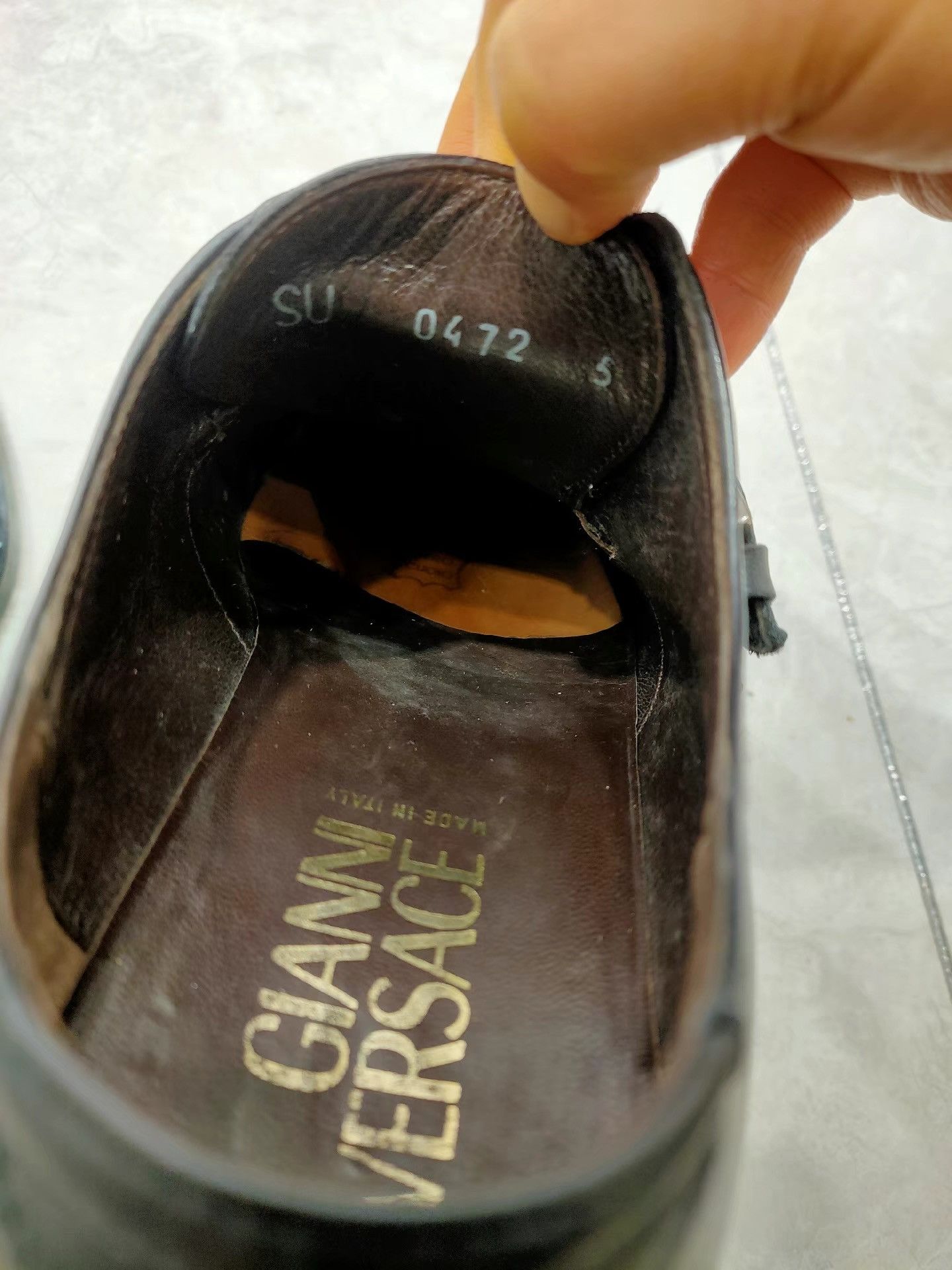 Versace Versace Men's Black Top Layer Cowhide Leather Shoes K29 Size US 6 / EU 39 - 5 Thumbnail