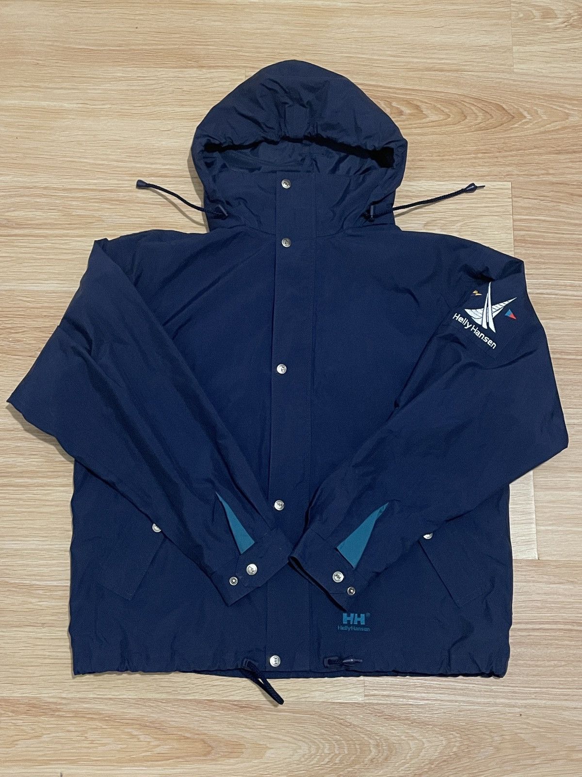 Helly Hansen Vintage Helly Hansen Sailing Jacket Twin Sails Navy L Size US M / EU 48-50 / 2 - 3 Thumbnail