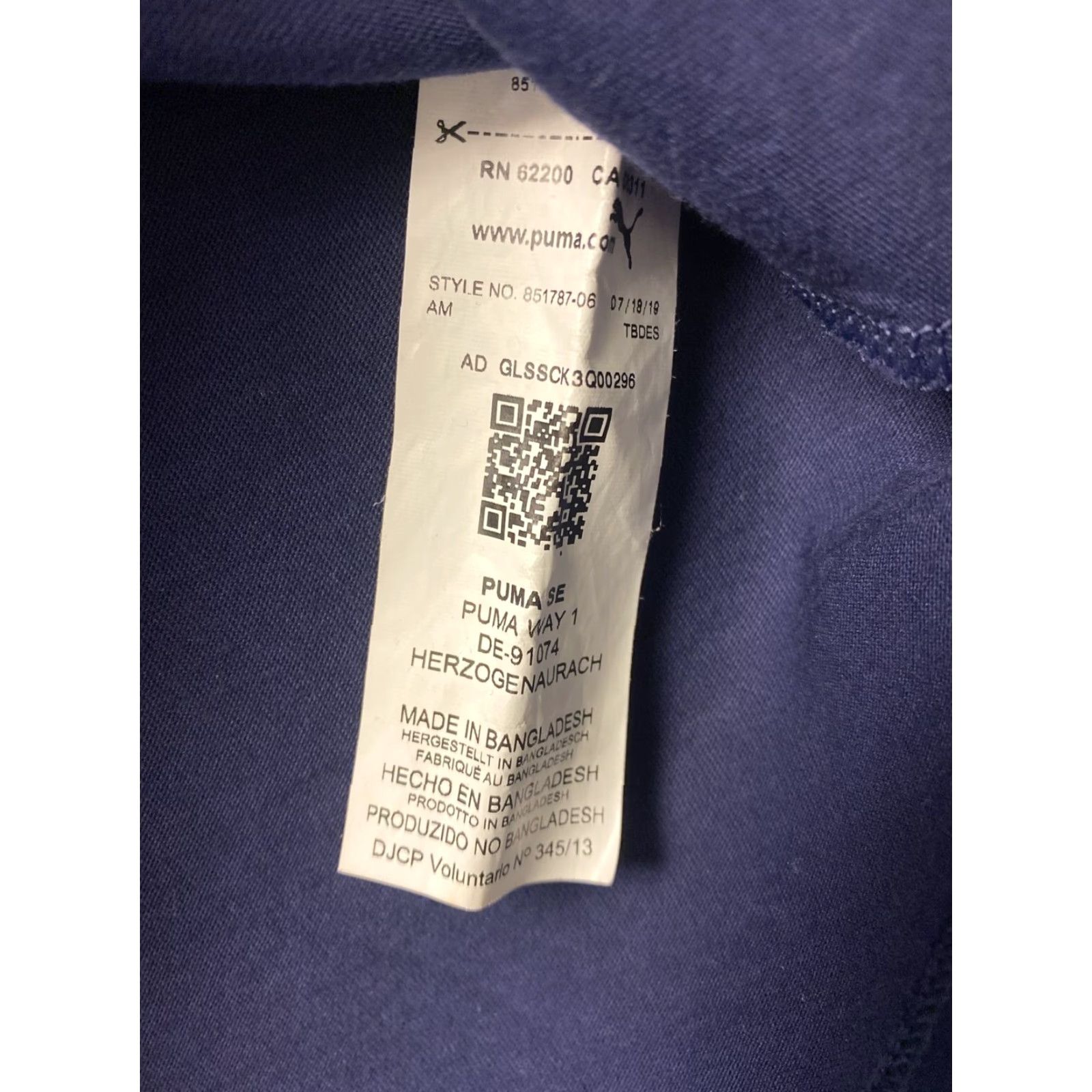 Puma PUMA Womens Short Sleeve Graphic T-Shirt Size S Navy White Logo /82-91 Size S / US 4 / IT 40 - 7 Thumbnail