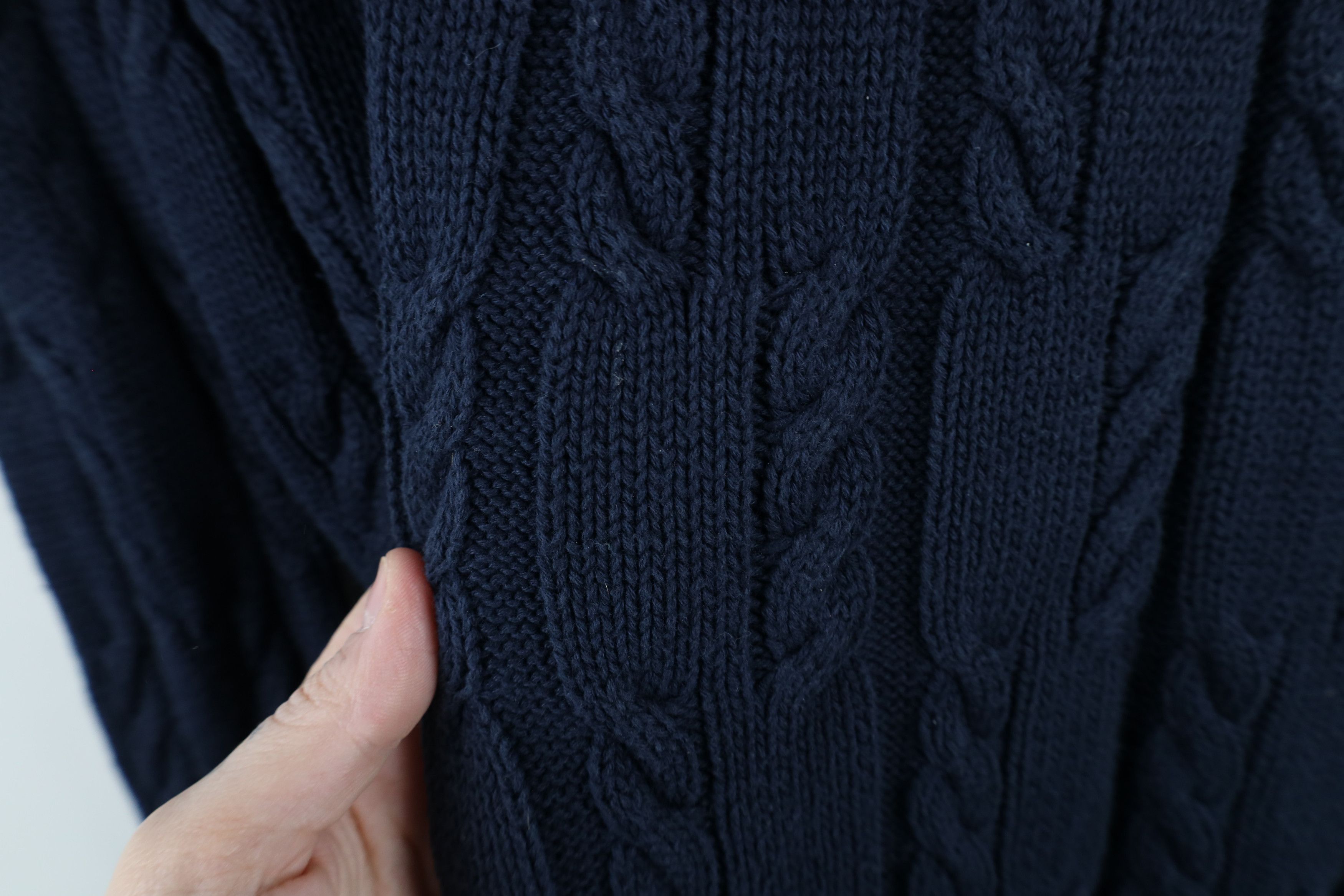 Ralph Lauren × Vintage Vintage 90s Chaps Ralph Lauren Cable Knit Crest Sweater Size US XL / EU 56 / 4 - 7 Thumbnail