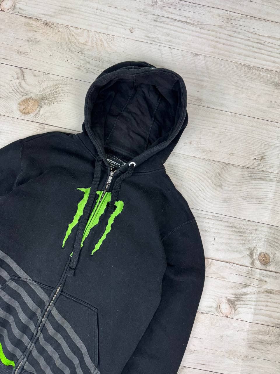 Vintage Vintage Monster Energy Hoodie Full Zip Big Logo 00s Racing Size US M / EU 48-50 / 2 - 2 Thumbnail