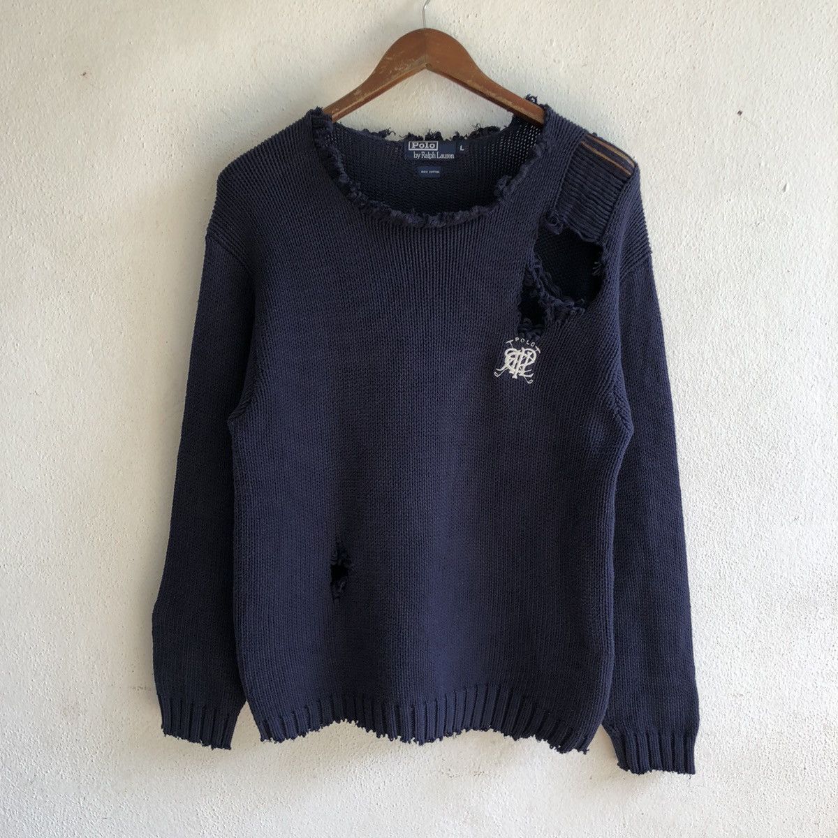 Polo Ralph Lauren × Vintage Distressed POLO RALPH LAUREN knitwear Size US M / EU 48-50 / 2 - 1 Thumbnail