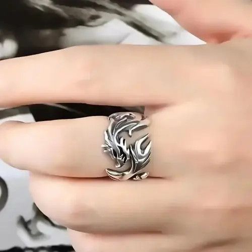Jewelry × Vintage Titanium Steel Dragon Ring Size ONE SIZE - 3 Thumbnail