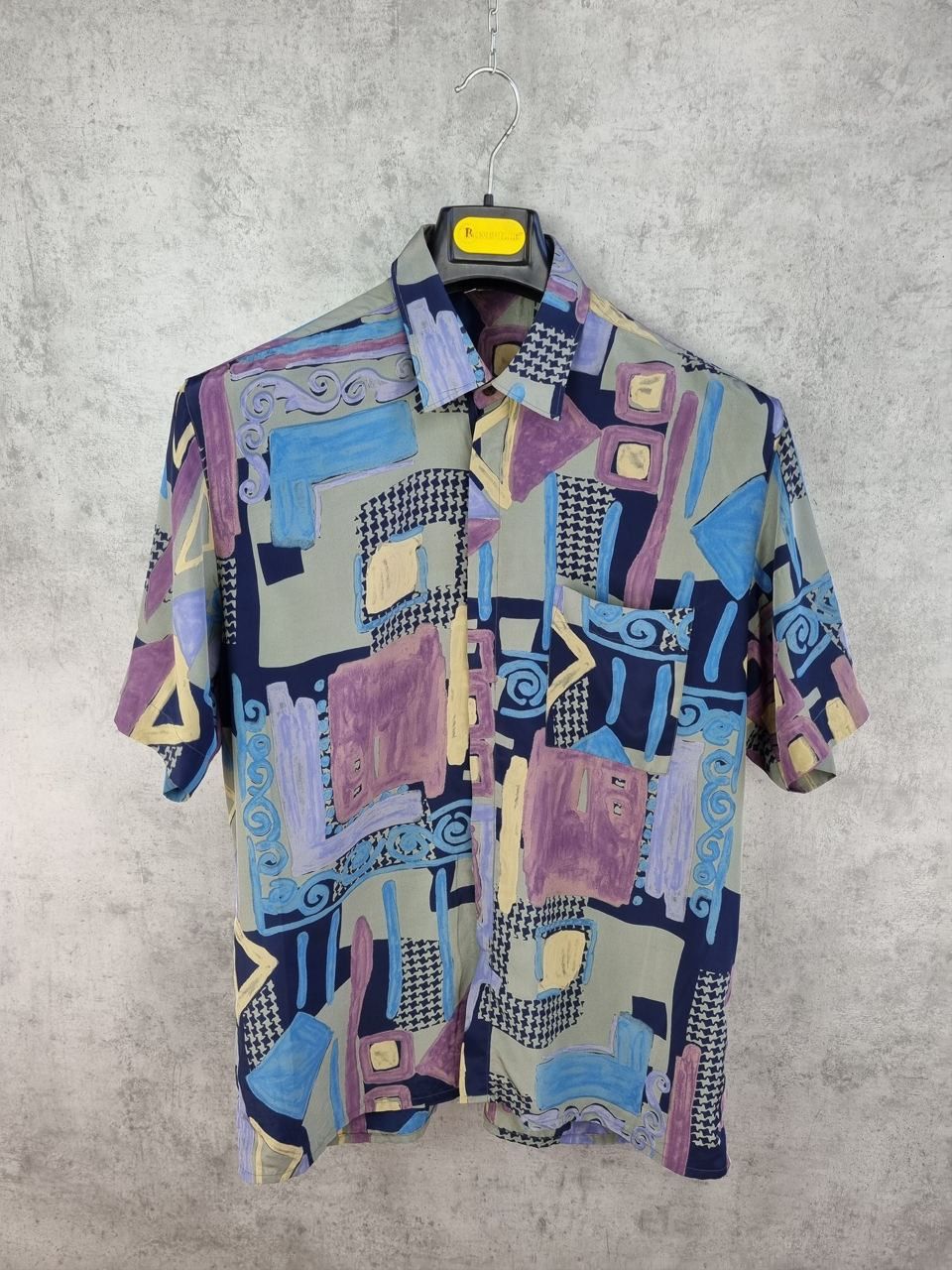 Vintage Vintage Silk Shirt Abstract Christian Dior Style Size US L / EU 52-54 / 3 - 16 Thumbnail