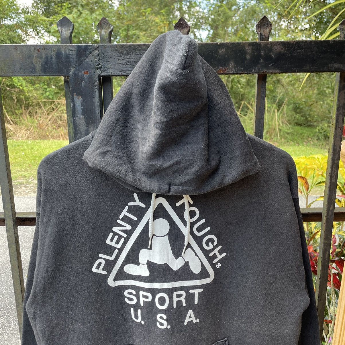 Vintage 🔥Vintage 90s Plenty Tough Big Logo USA Made Pullover Hoodie Size US M / EU 48-50 / 2 - 4 Thumbnail