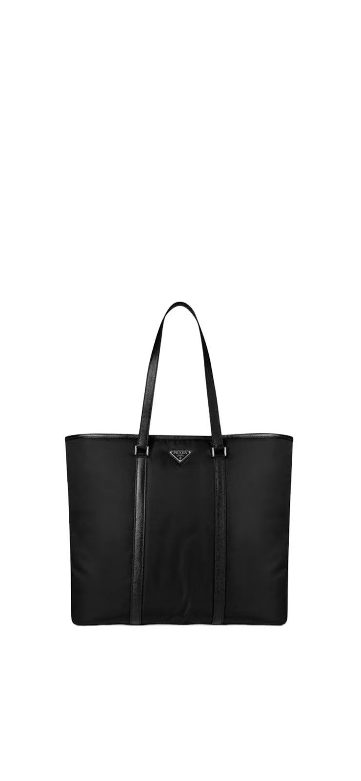 image of Prada Re-Nylon And Saffiano Tote Bag in Black, Men's