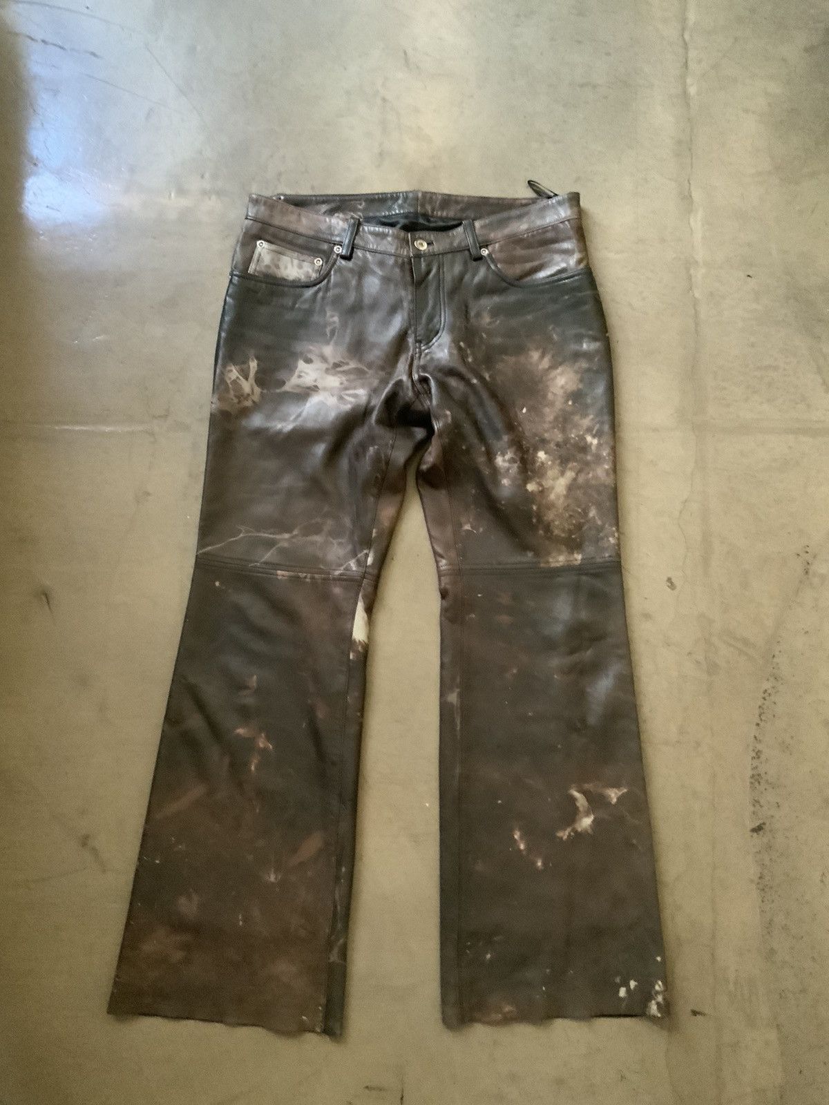 Japanese Brand Leather Pants Size US 31 - 1 Thumbnail