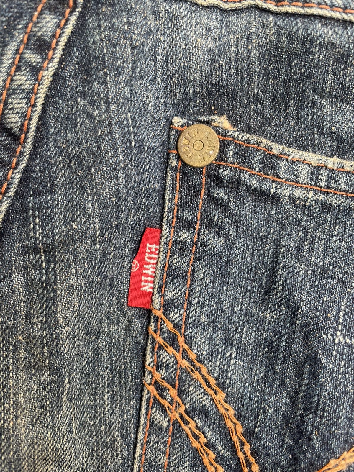 Edwin × Vintage 🔥🔥Edwin 503 blue trip jeans🔥🔥 Size US 33 - 11 Thumbnail