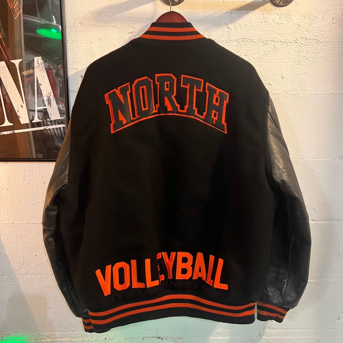 Holloway Vintage 90's Leather Varsity Letterman Jacket With Chenille Size US XL / EU 56 / 4 - 6 Thumbnail