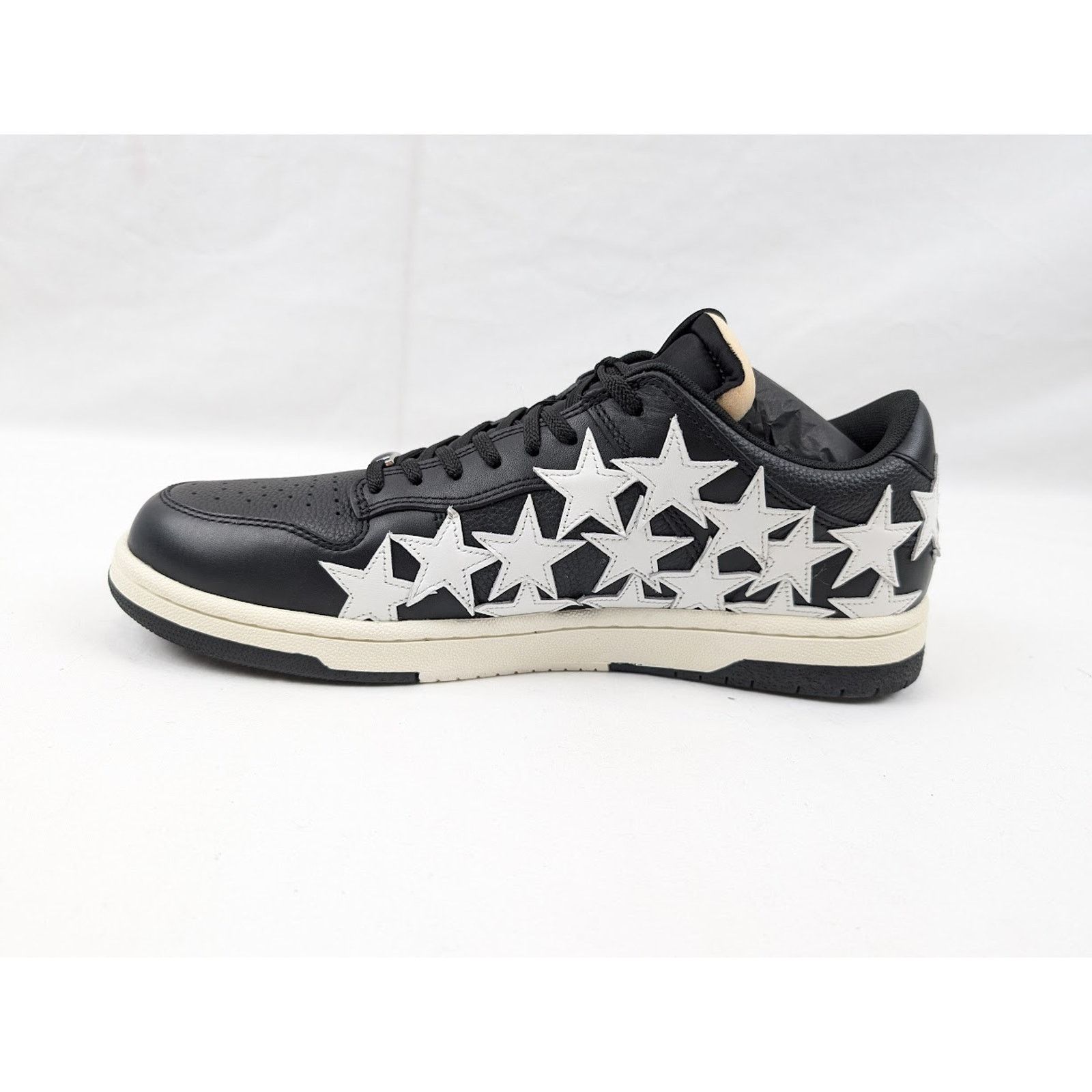 Amiri o1rshd1 Stars Low-Top Sneakers in Black/White Size US 13 / EU 46 - 8 Thumbnail