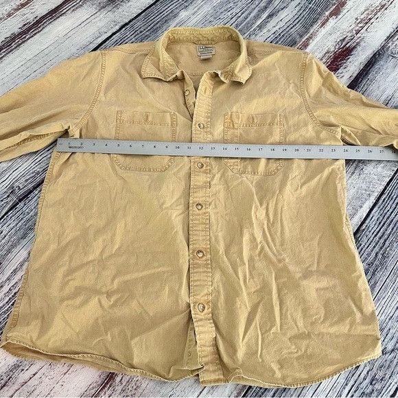 L.L. Bean Vintage L.L. Bean Butter Yellow Cotton Casual Button-Up Shir Size US XL / EU 56 / 4 - 7 Thumbnail
