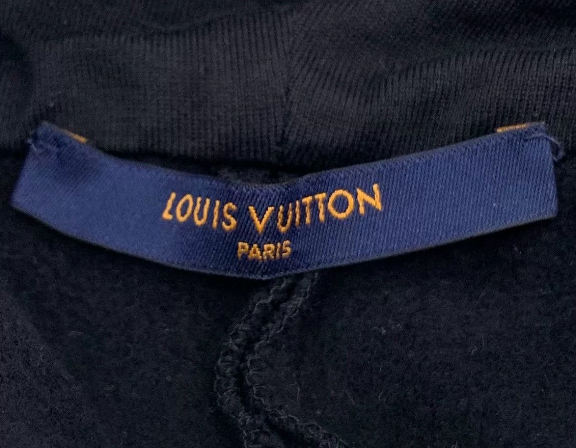 Louis Vuitton Louis Vuitton Lv Black Logo Cotton Hooded Long Sleeve Hoodie Size US L / EU 52-54 / 3 - 5 Thumbnail