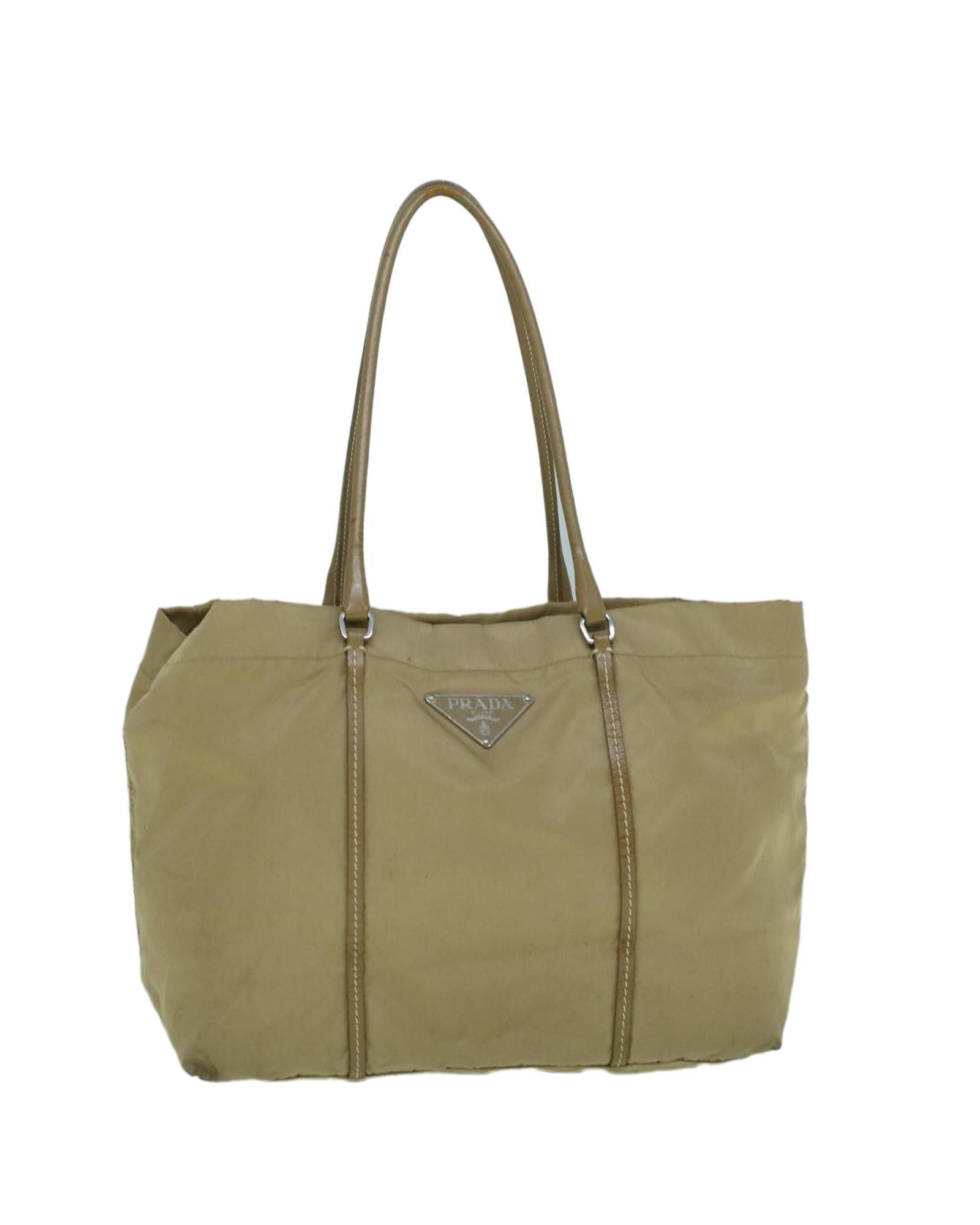 image of Prada Beige Synthetic Luxury Bag, Women's