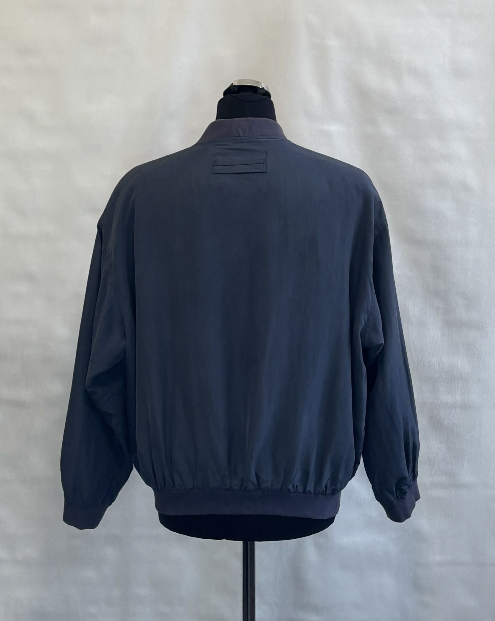 Paul & Shark Paul Shark Bomber Jacket 100% Silk Navy Large Size US L / EU 52-54 / 3 - 2 Thumbnail