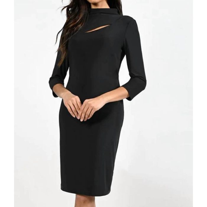 Frank Lyman Black Knit Dress In Black Grailed 5290