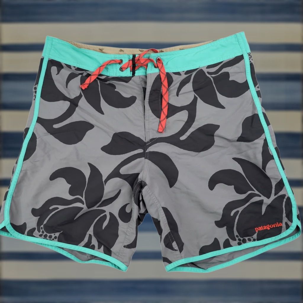 Patagonia Patagonia Hybrid Tropical Swim Shorts 33" Gray Mens Regular Size 33 Hybrid Swim Shorts 90s? Size US 33 - 1 Thumbnail
