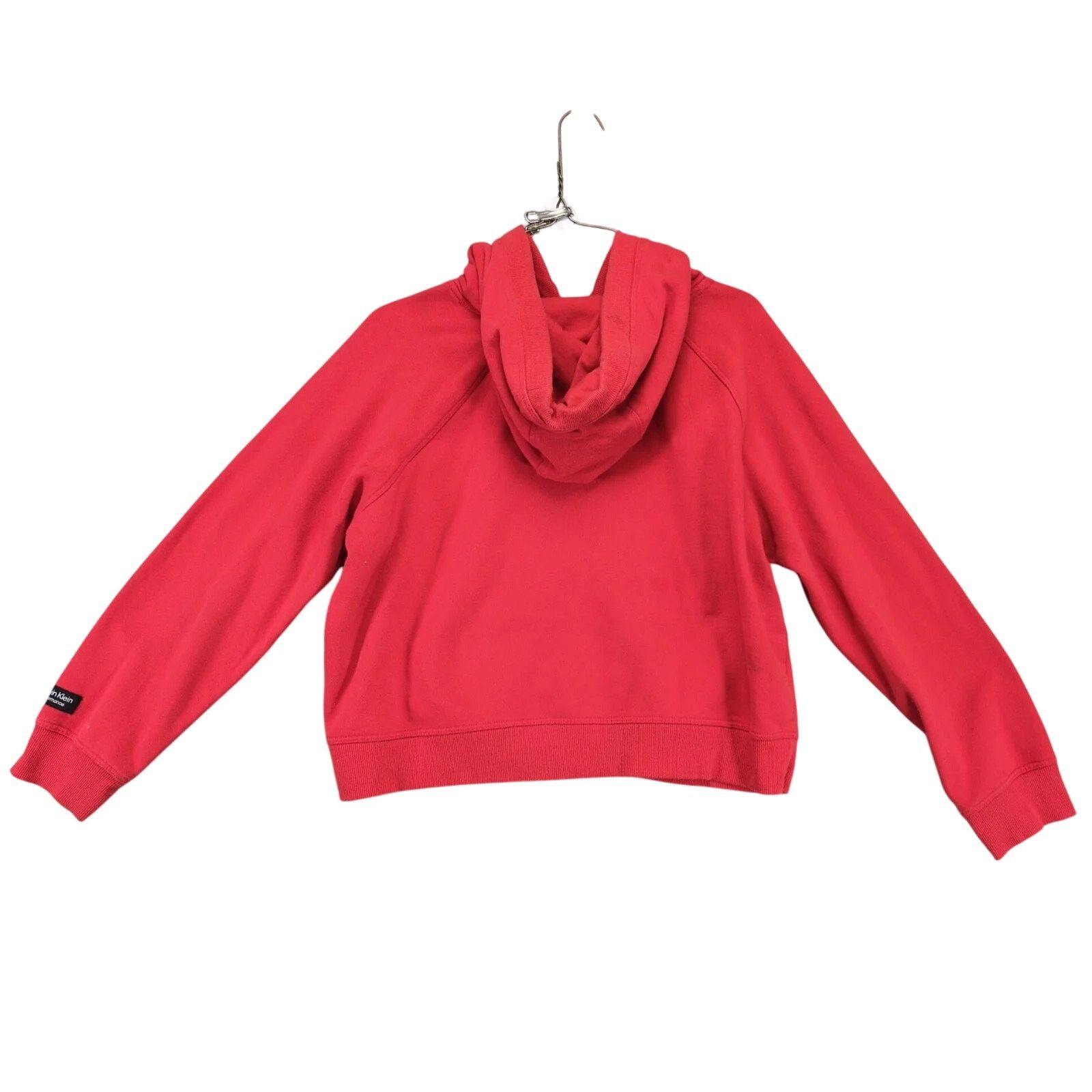 Calvin Klein Calvin Klein Performance Red Pullover Crop Hoodie Sweatshirt Size L / US 10 / IT 46 - 2 Thumbnail